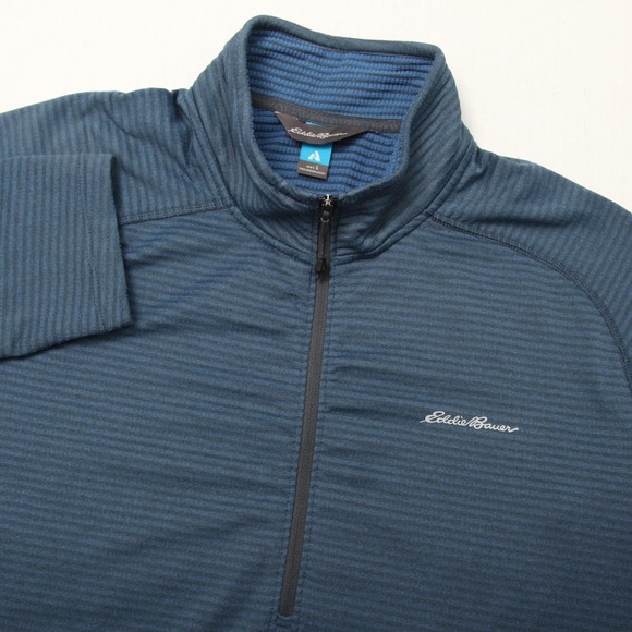 Eddie Bauer Other - Eddie Bauer Sweater Mens Large Blue First Ascent Quarter Zip Pullover Thumbholes